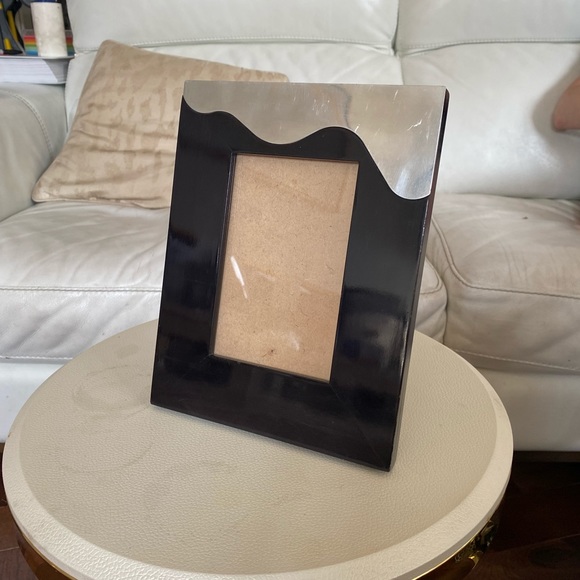 Groovy Glam Black Lacquer & Silver Picture Frame - Picture 6 of 6